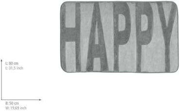 Happy Bath Mat Love Memory Foam, Mouse Gray 50 x 80 cm By Wenko.de