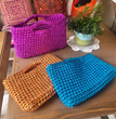 Metallic Crochet Clutch Bag