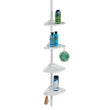 Wenko Telescopic shower corner compact white with 4 shelves