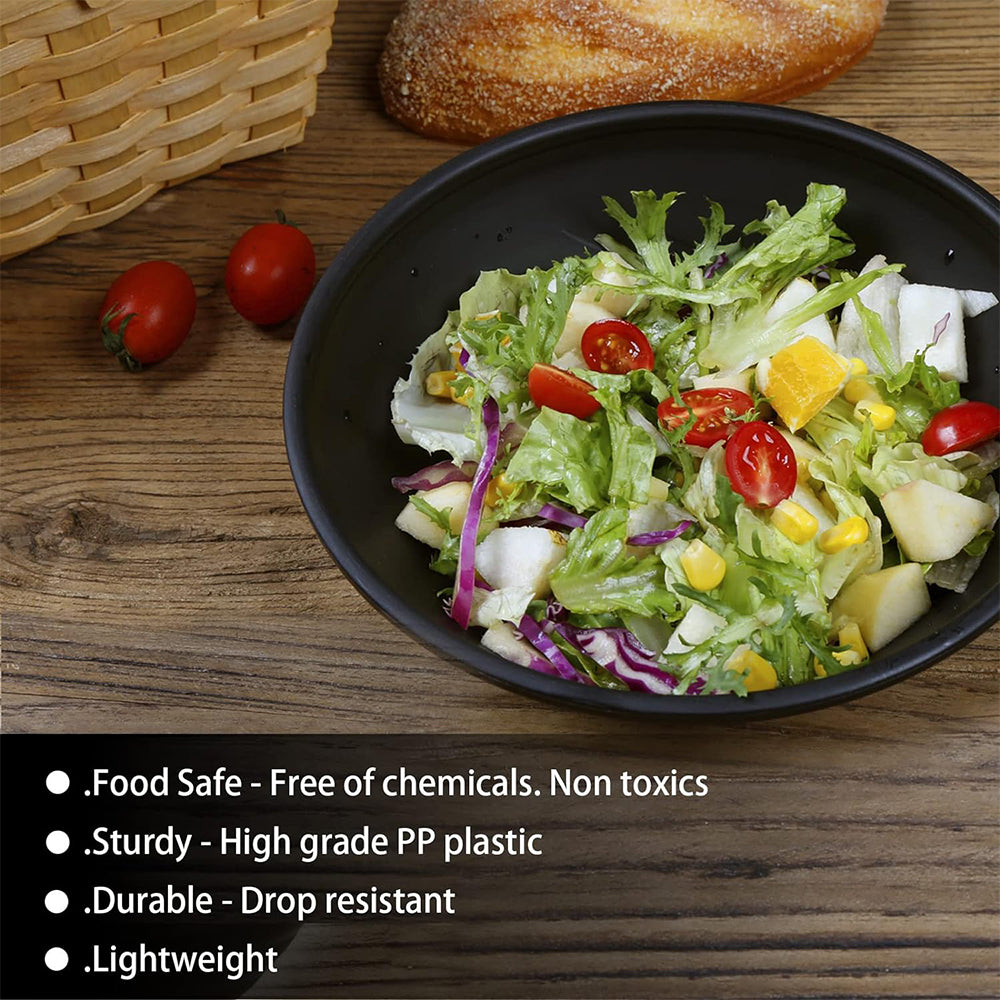 Round Bowl Black Melamine Dinnerware