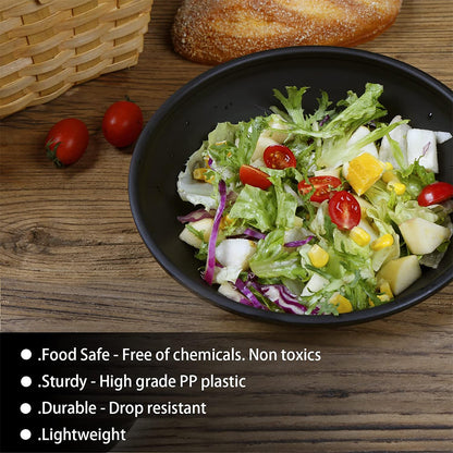 Round Bowl Black Melamine Dinnerware