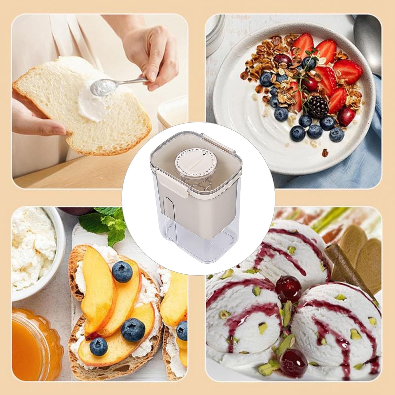 Labneh & Greek Yogurt Maker with Fine Mesh Bag and Lid