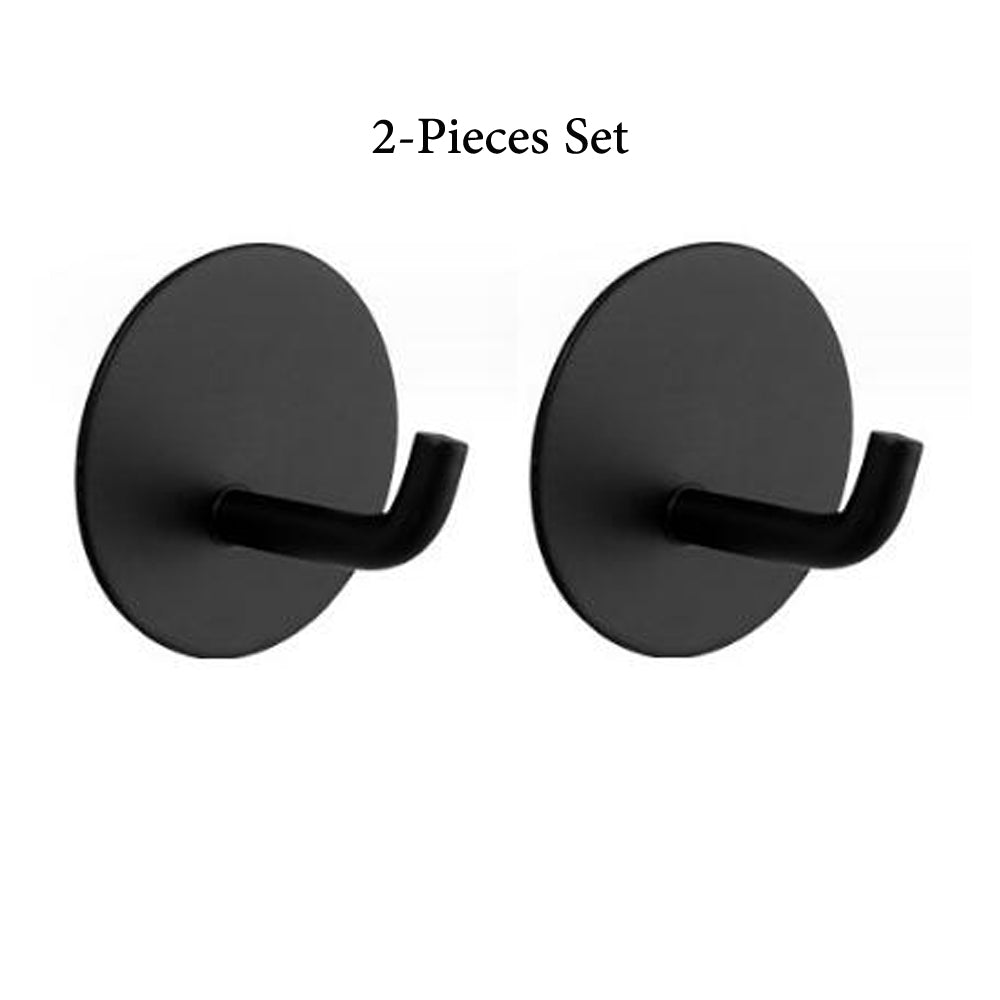 2-Pieces Heavy Duty No Drill Stainless Steel Self Adhesive Hooks 1004-2/5