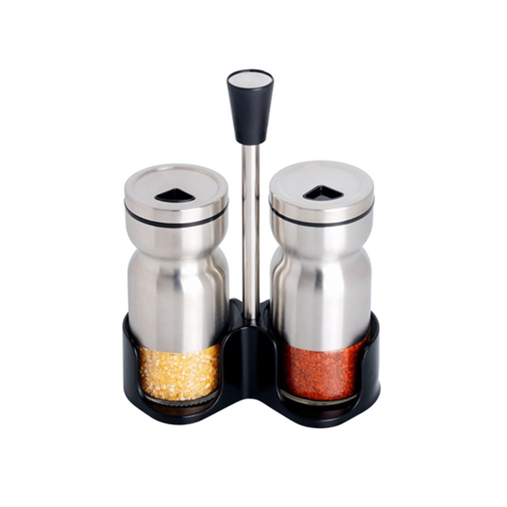 2-Pieces Stainless Steel Spices Jar Set