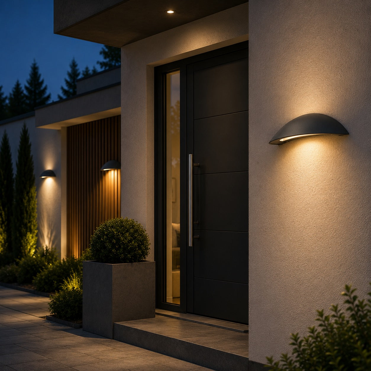 Massive Pori Outdoor LED Wall Light – Anthracite | 7.5W Integrated LED | IP44 | Warm White