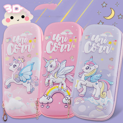 3D Rainbow Unicorn Pencil Case 6650
