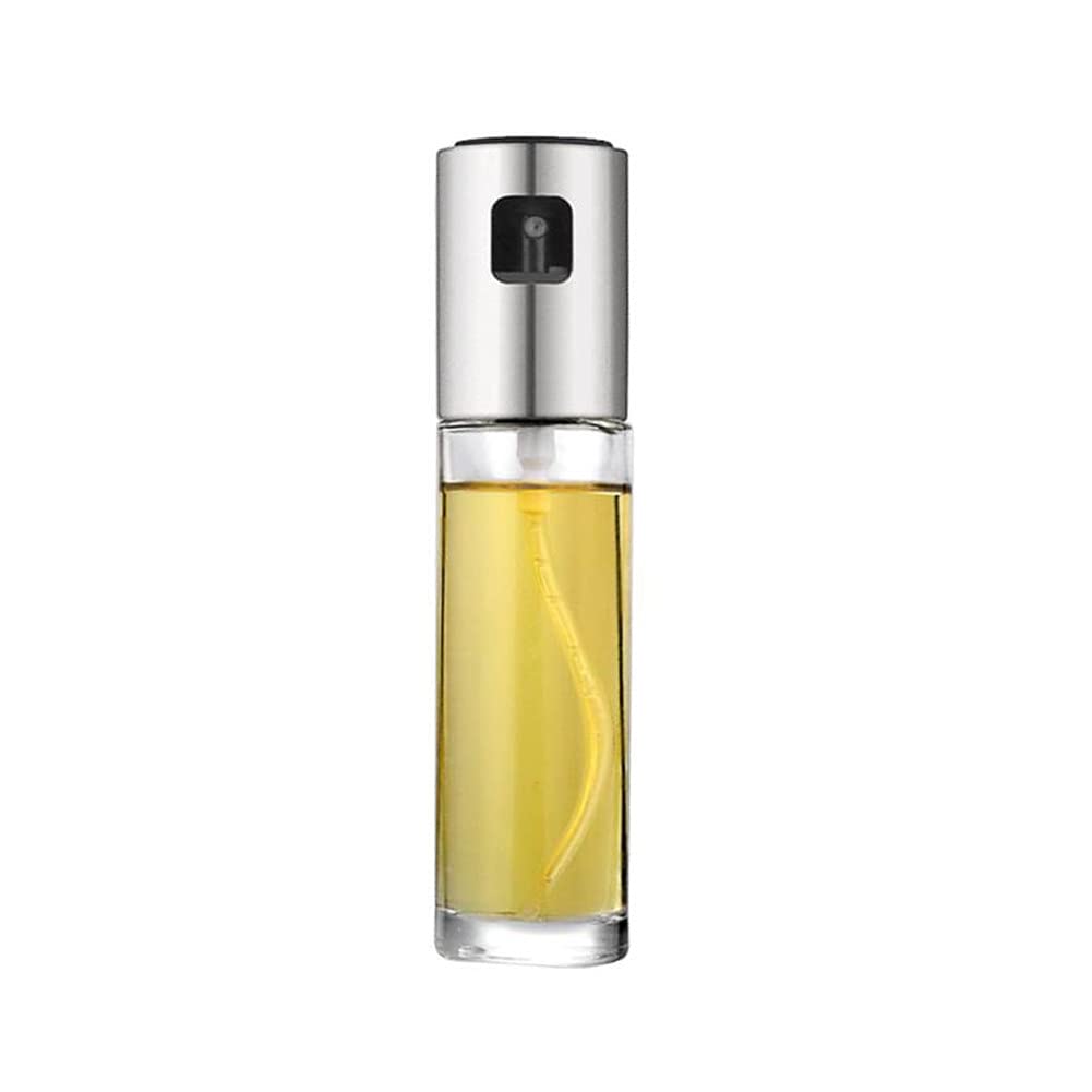 Silver Plastic with Glass Olive Oil Sprayer Dispenser For Cooking 100-ml