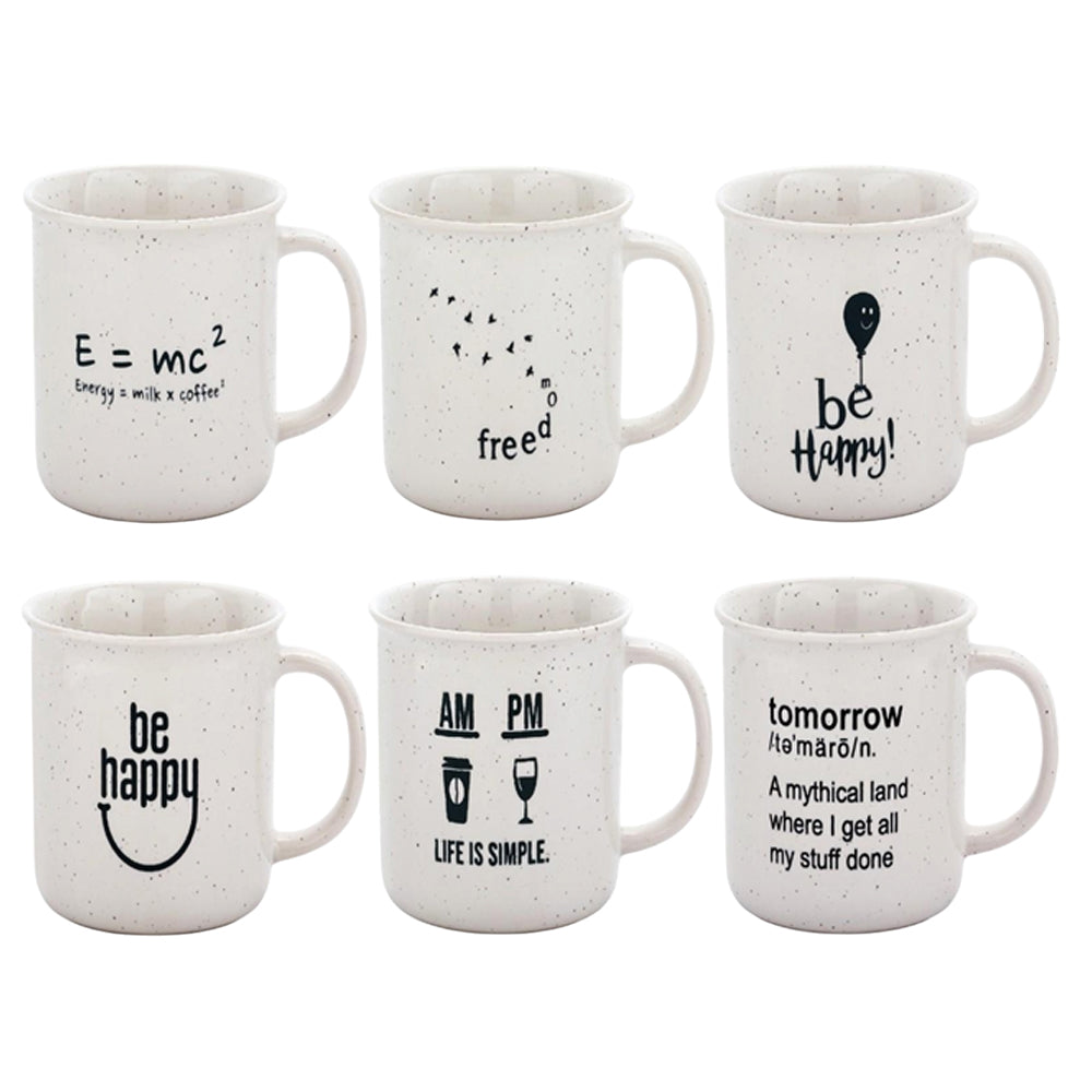 Danny Home 1-Piece Porcelain Printed Mugs – 350ml