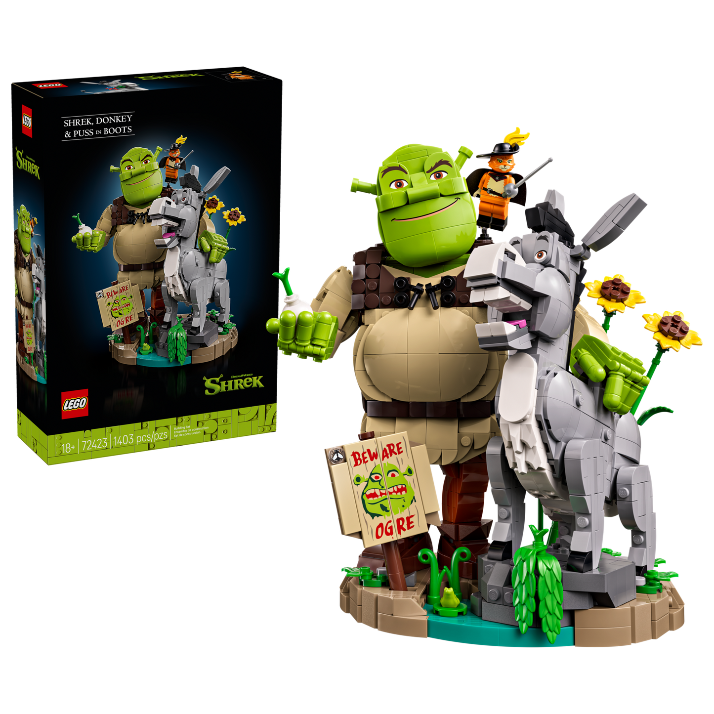 Shrek, Donkey & Puss in Boots