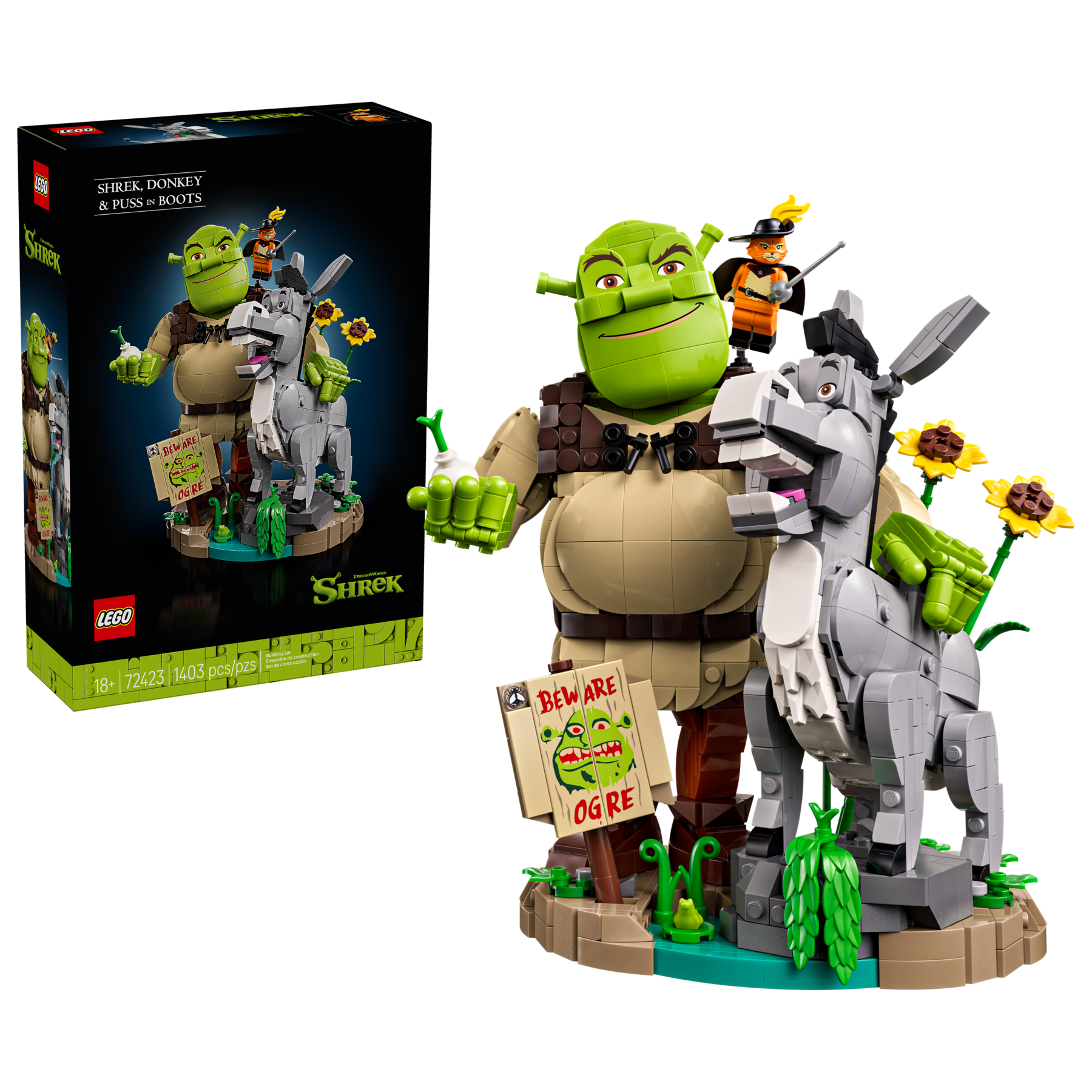 Shrek, Donkey & Puss in Boots