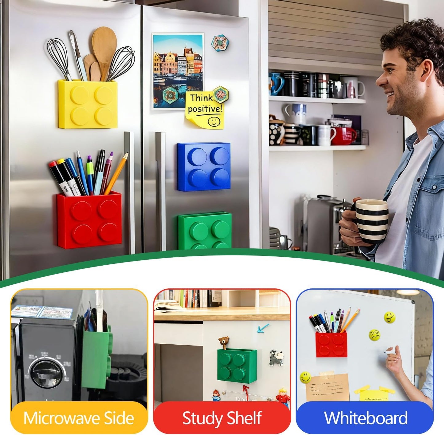 2-Piece Magnetic Block Storage Box Set