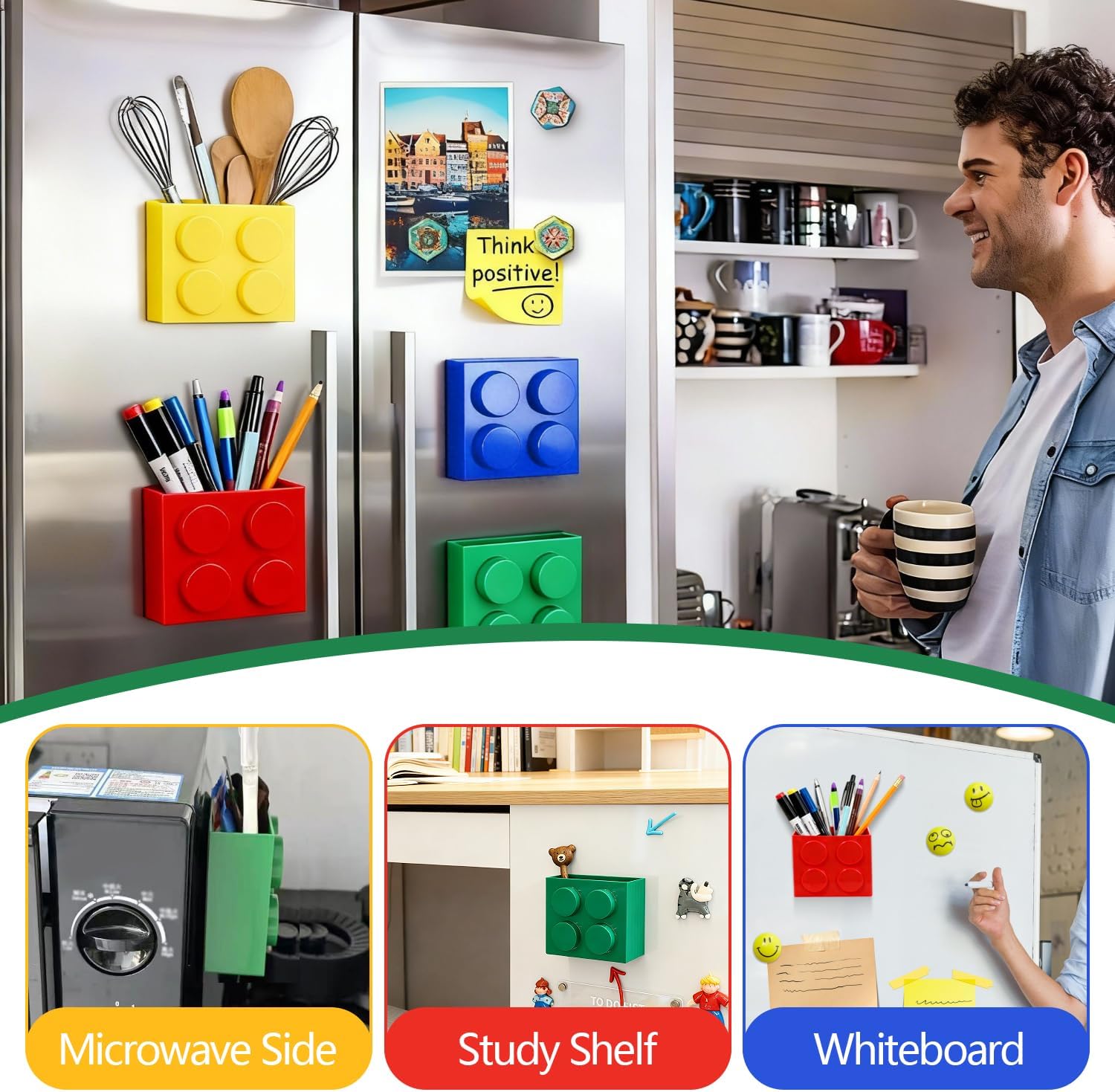 2-Piece Magnetic Block Storage Box Set