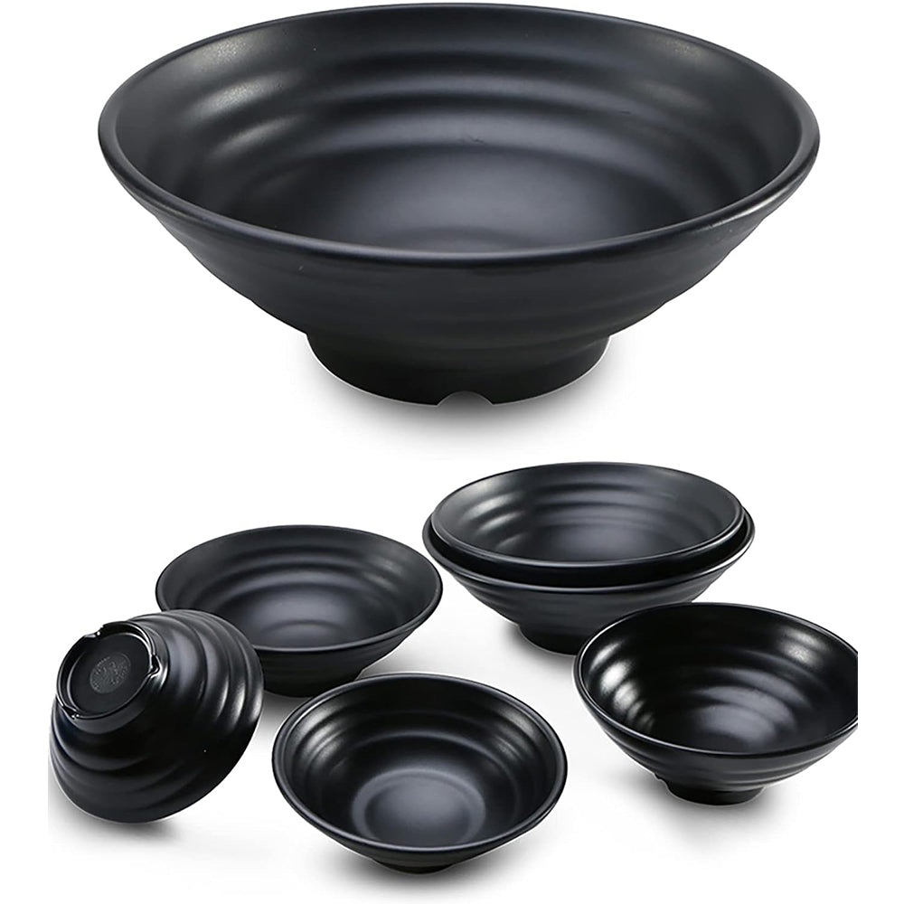 Round Bowl Black Melamine Dinnerware
