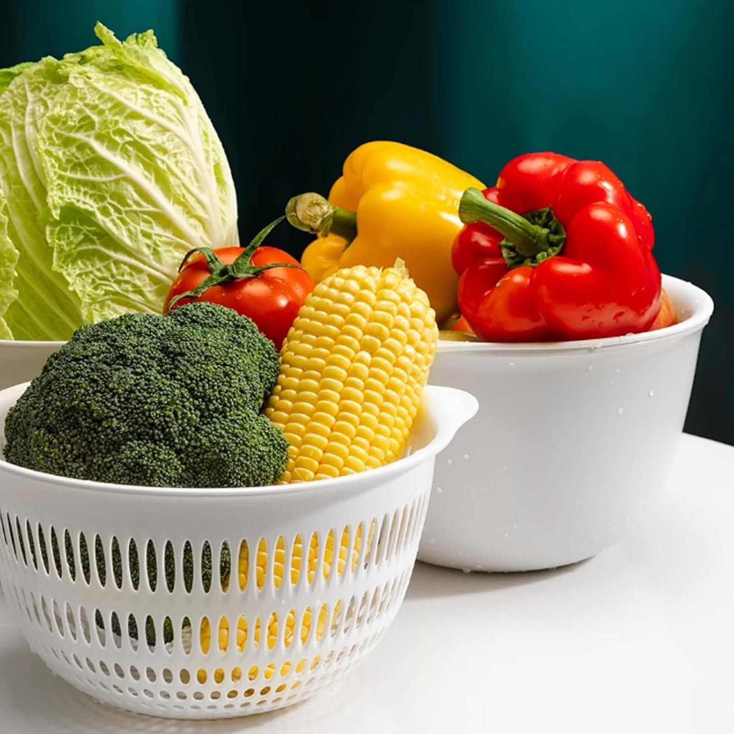 2 in 1 Kitchen Colander Set with Bowl Strainer