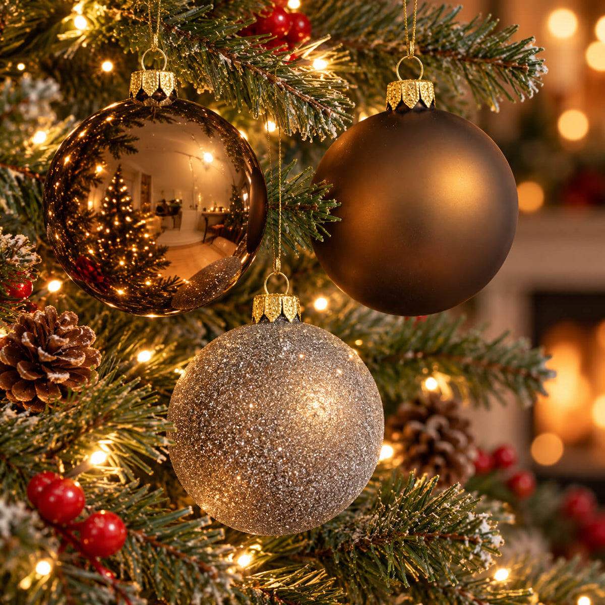 Micasa Christmas Baubles – Set of 3