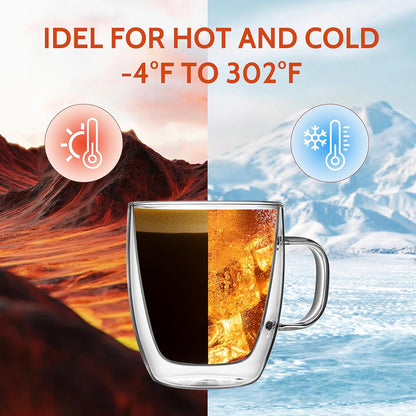 250ml Double Glass Cup With Handle ( FR-15 )