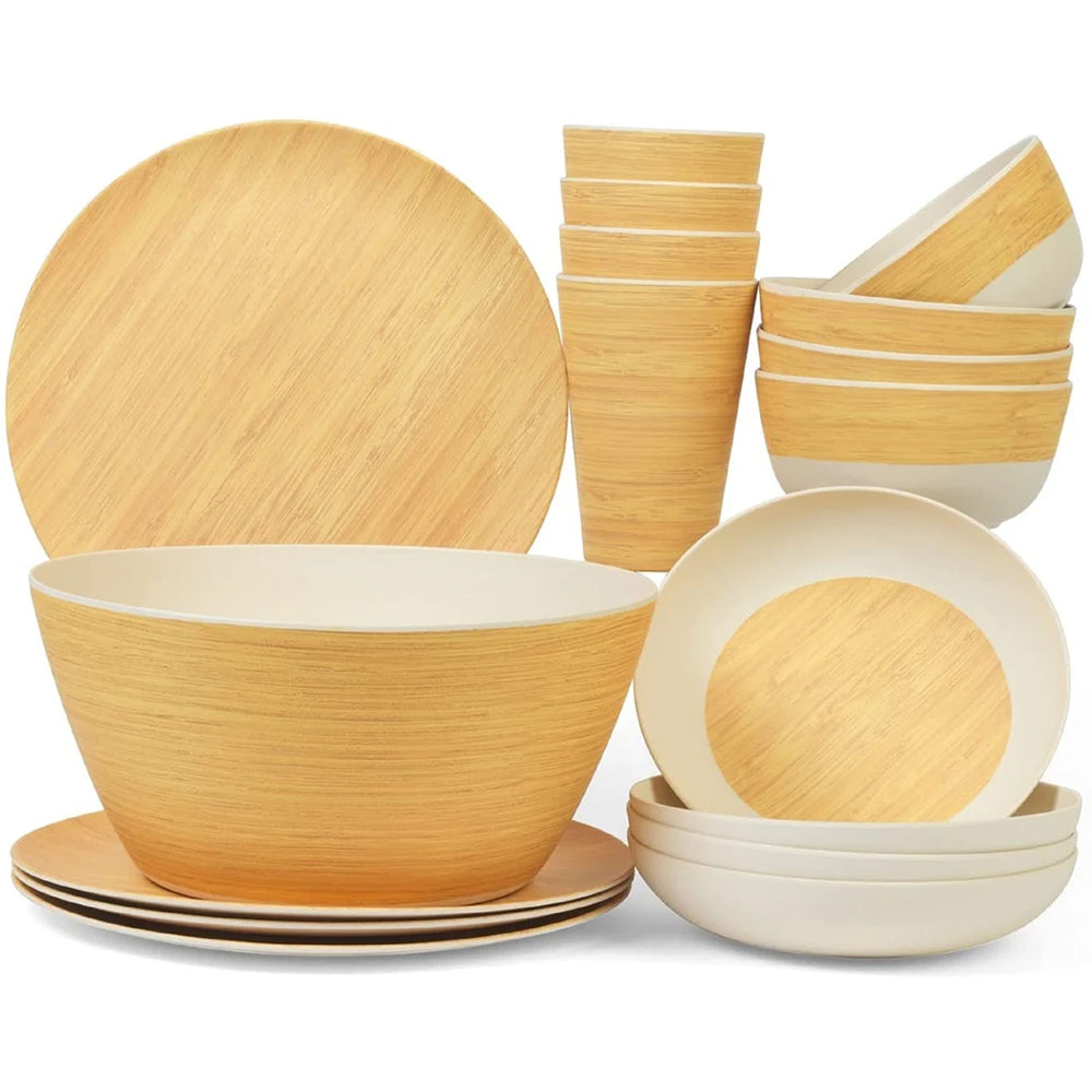 Salad Bowl Wooden Melamine Dinnerware