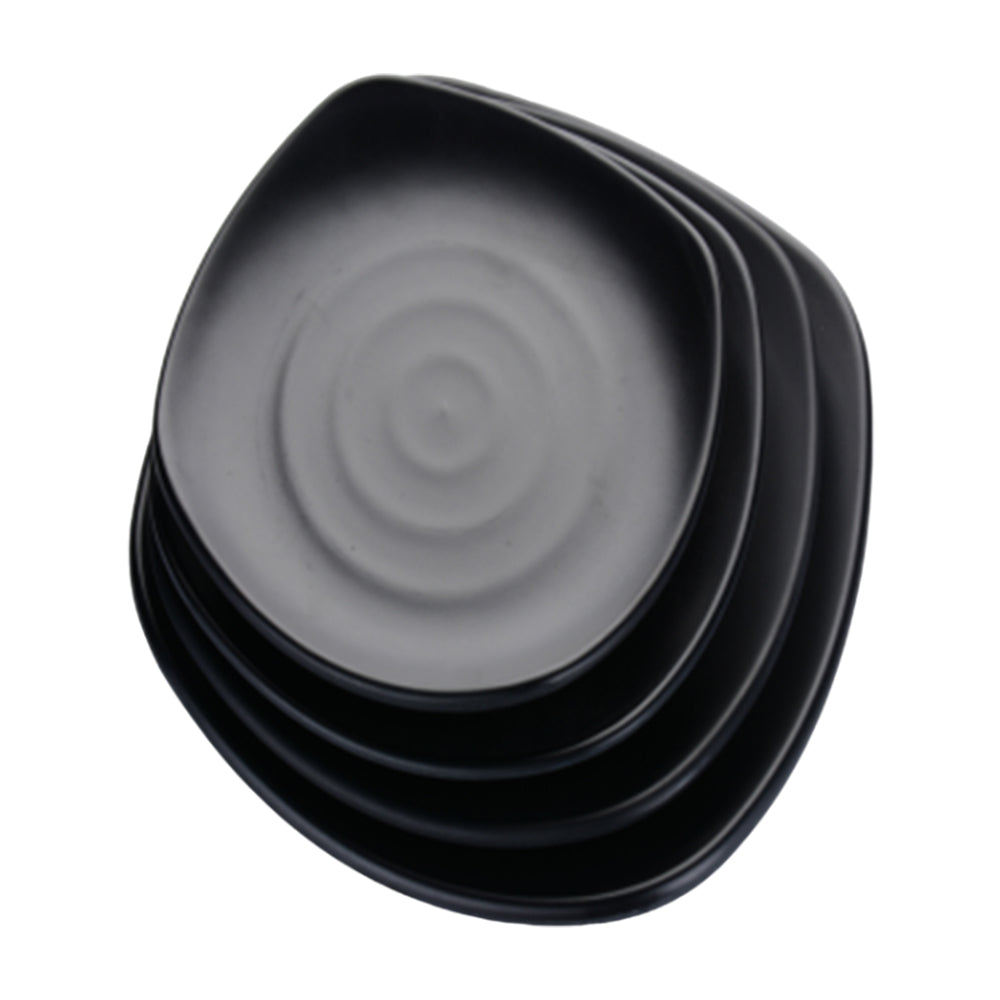 Plate Black Melamine Dinnerware