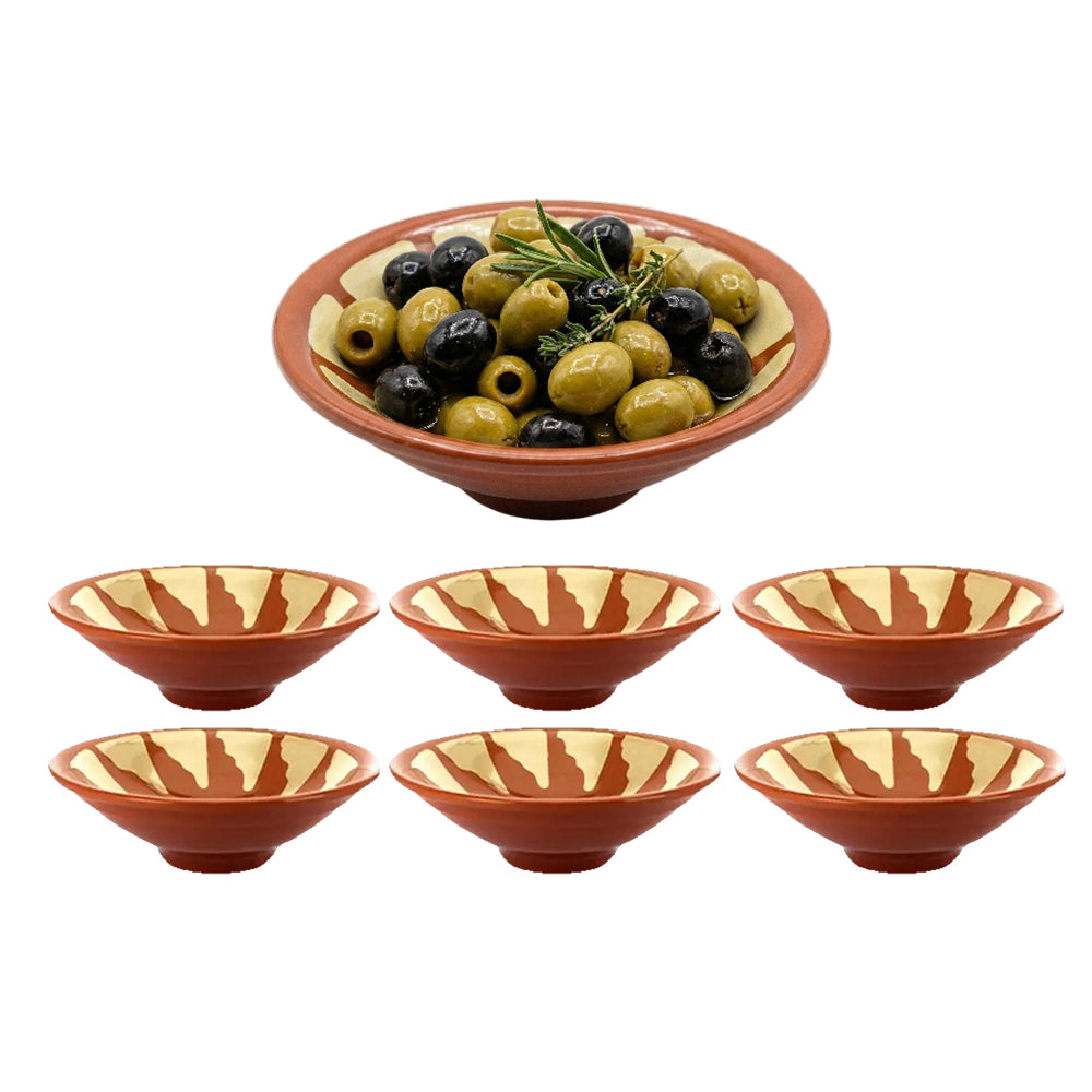 Phoenix 6-Pcs Melamine Traditional Bowl for Serving Olive 12.5cm