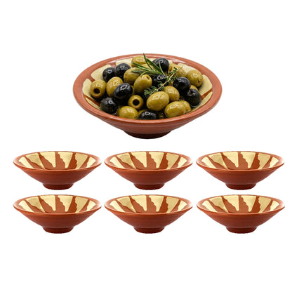 Phoenix 6-Pcs Melamine Traditional Bowl for Serving Olive 12.5cm
