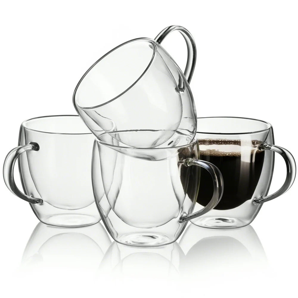 150ml Double Glass Cup With Handle ( FR-14 )