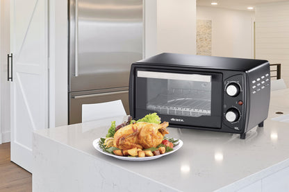 Electric oven with timer, 1000 W, 10 L Black