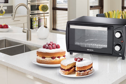 Electric oven with timer, 1000 W, 10 L Black