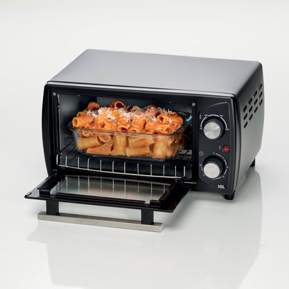Electric oven with timer, 1000 W, 10 L Black