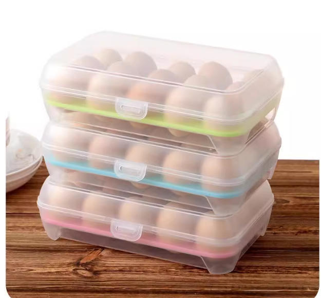 Egg Container for Refrigerator 15-Grid Egg Storage Box