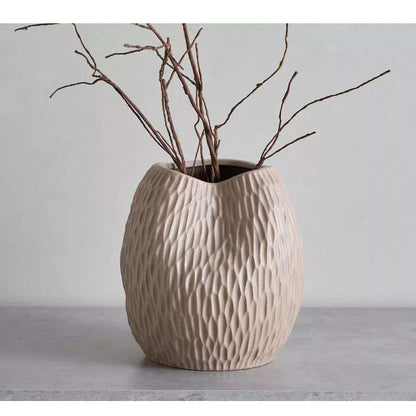 Danny Home Decorative ceramic vase 24.5cm – Beige