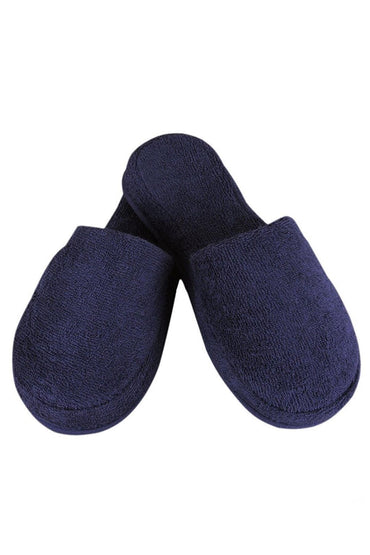 Fluffy Bamboo Cotton Slippers Navy