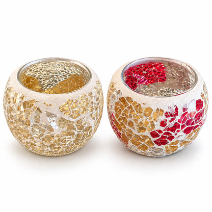 Mosaic Glass Tealight Candle Holder