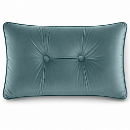 Tiseco Home Studio Cushion - Button-Tufted Velvet - Teal
