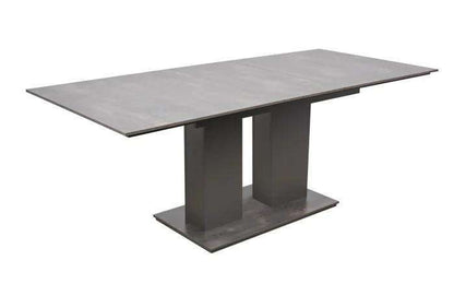 Reality Raw Steel Modern Extendable Dining Table