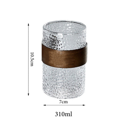 Danny Home 2-Pcs Whisky Glasses Wood Handle Set 310ml