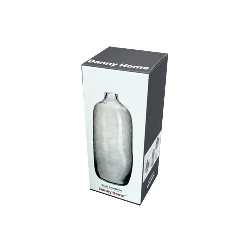 Danny Home Glass Plant Vase Grey 20-cm