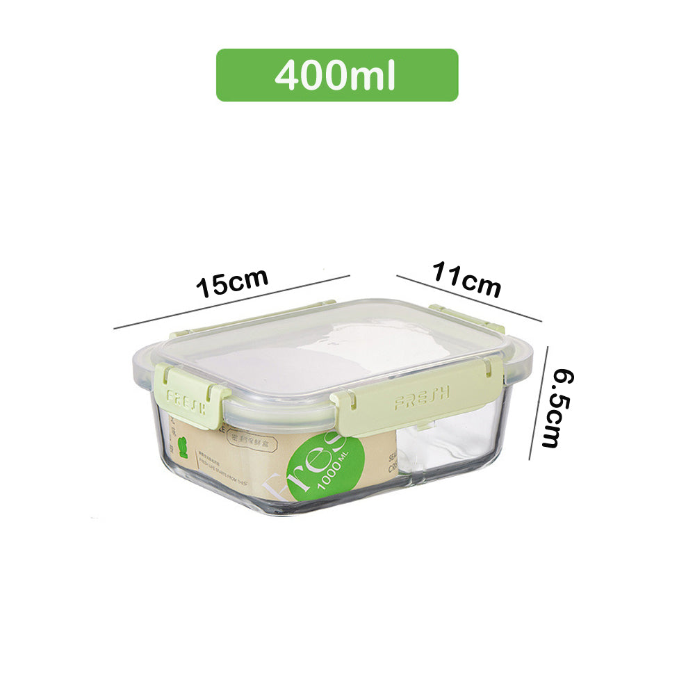 Oven & Microwave Glass Food Storage With Smart Lock Lids 400ml