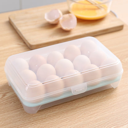Egg Container for Refrigerator 15-Grid Egg Storage Box