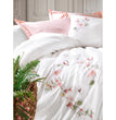 3D Embroidered Satin Cotton Double Duvet Cover Set Luna Powder