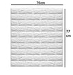 Brick,3D Foam Wall Sticker White977 x 70 x 0.6 cm)