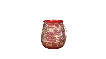 Christmas Glenna Hurricane Light Red Vase