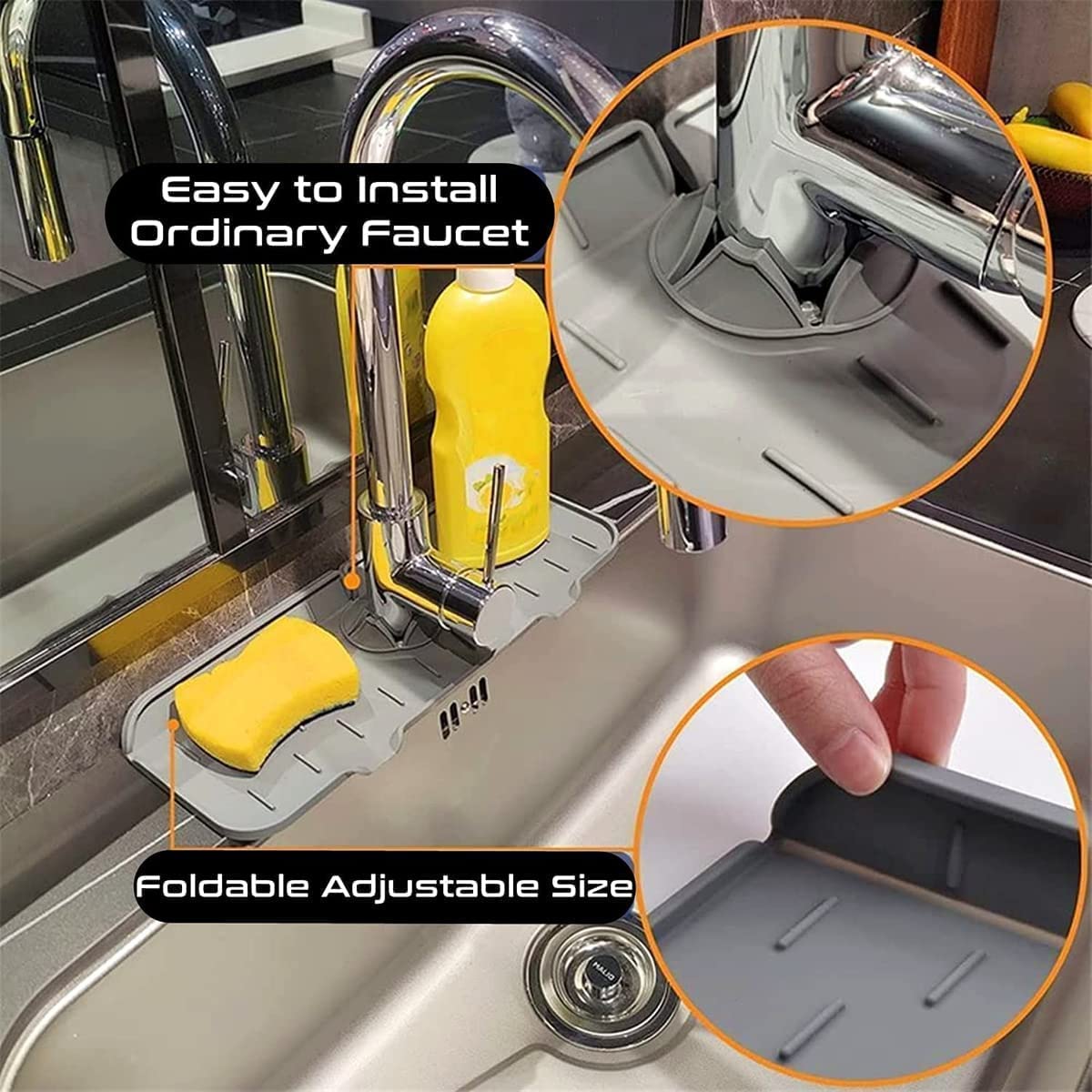 Silicone Kitchen Sink Splash Guard Mat