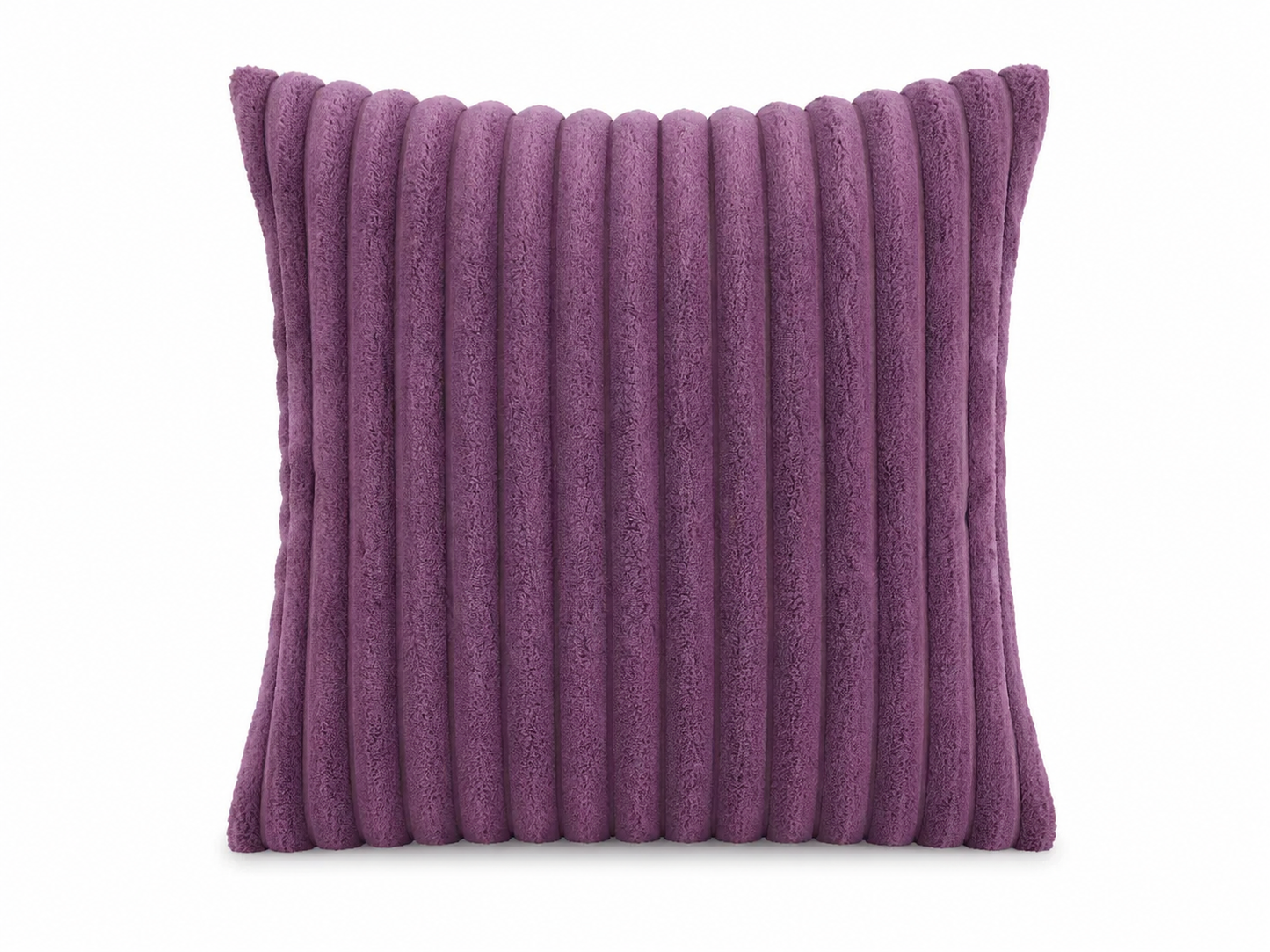 Tiseco Home Studio Cushion - Ribbed Plush Texture - Purple