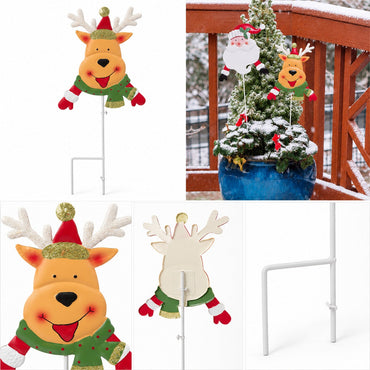 Christmas Metal Plant Stake Reindeer – 43 cm