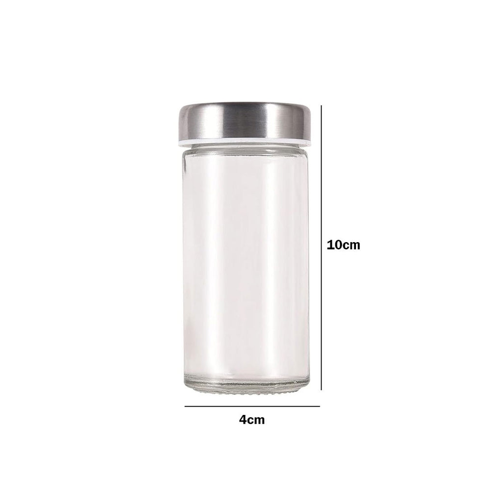 Stainless Steel 85ml 12 Glass Jars Carousel With Handle