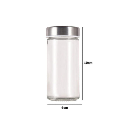 Stainless Steel 85ml 12 Glass Jars Carousel With Handle