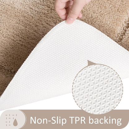 Danny Home Luxury Bath Mat Absorbent Non-Slip Washable Shaggy Bathroom Rug 50X80CM – Beige