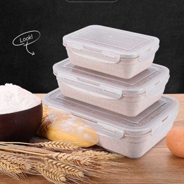 3PCS Storage Containers Sets Microwave Freezer Box