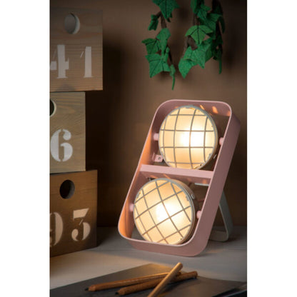 Sleek modern pink children’s room table lamp