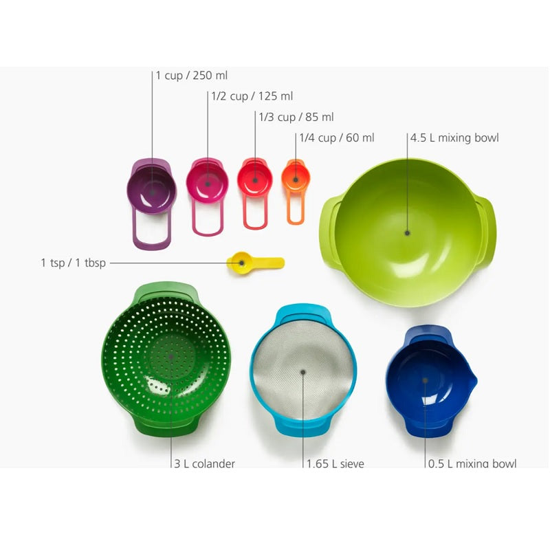 Joseph Joseph 40031 Nest™ 9 Plus Bowl Set – Multicolour